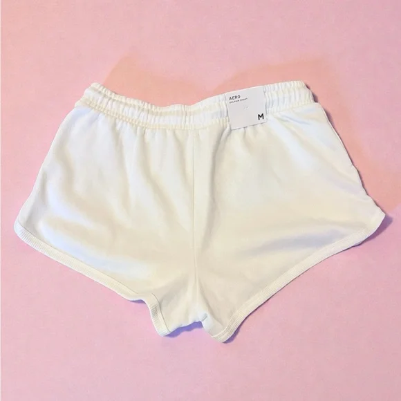 Aeropostale Dolphin Shorts White Athletic Shorts with Blue Print - Picture 5 of 7
